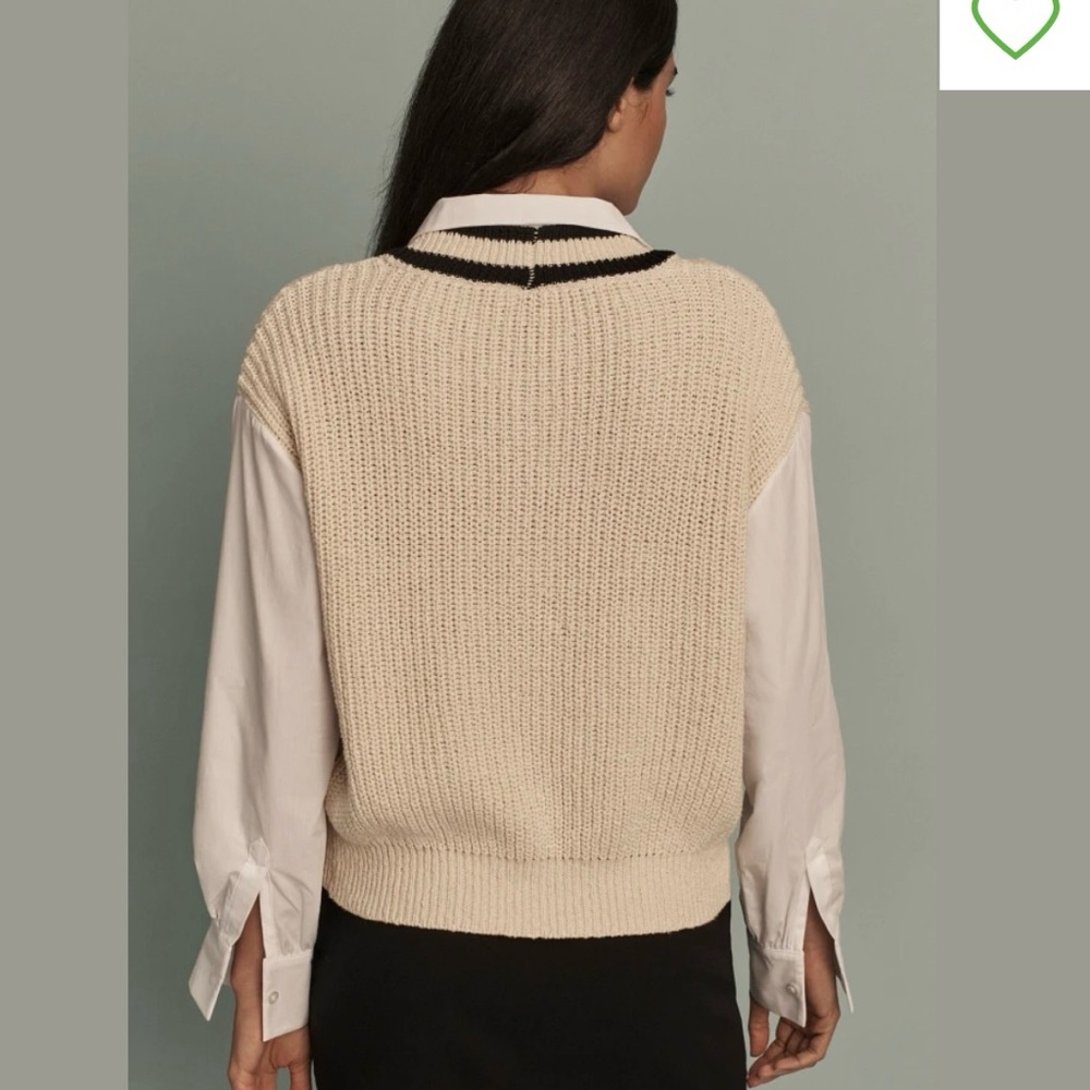 Anthropologie Cream and Black Women's Sweater - Picture 3 of 10